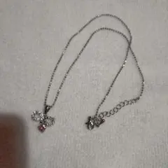 無限大モチーフ ネックレス ピンクストーン