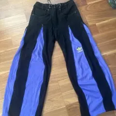 人気 リメイク デニム 古着 韓国 4ジッパーデニム アディダス RMD003