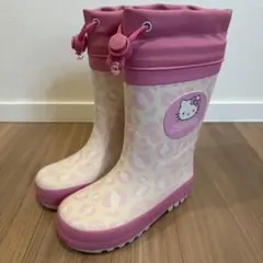 Hello Kitty スノーブーツ ピンク ヒョウ柄 16.0cmのサムネイル