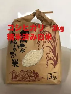令和7年夏収穫分コシヒカリ精米済み白米3kg 三重県から発送 分付き米に