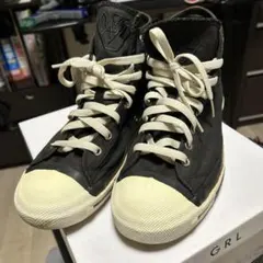 DIESELブラック キャンバス ハイカットスニーカー　27.5cm