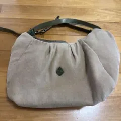 CLEDRAN ショルダーバッグ キャンバス×レザー