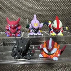 【レトロ】聖戦士ダンバイン　デフォルメ倶楽部　ソフビフィギュア/指人形　5体