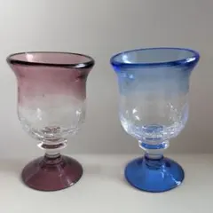 メルシャン 健やかペアグラス 手作り吹きガラス　【非売品】ワイングラス