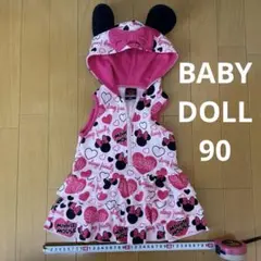 BABY DOLL ベビードール　ミニー　マウス ワンピース　90 ノースリーブ