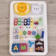1-277 ハンドメイド　ビジーボード　おもちゃ　知育玩具　持ち運びのサムネイル