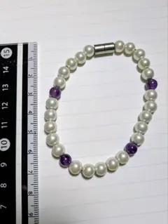 パール アメジスト ブレスレット