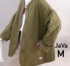 JaVaジャバ ノーカラー オーバーサイズ キルティング コート