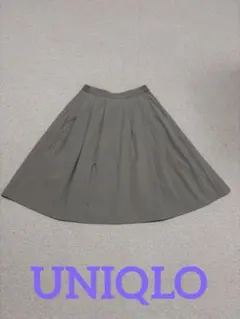 UNIQLOフレアスカート カーキ