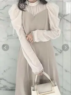 MERCURYDUO ドットシフォンドッキングワンピース