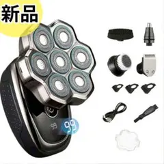 新品✨ 7枚刃 スキンヘッド 電動シェーバー メンズ 髭剃り 防水 Type-Cのサムネイル