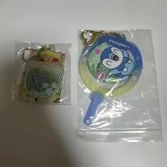 ポッチャマ　韓国　ポケモン　ガチャ　うちわ缶バッジ　シェイカーキーリング　釜山 ポッチャマ 韓国 ポケモン ガチャ うちわ缶バッジ シェイカー