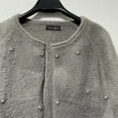 【yuu様専用　TRUBE 】ビジュー付きグレーコート