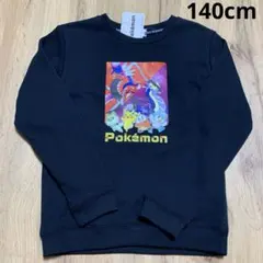 【新品】ポケモン　トレーナー　ブラック　ポケットモンスター　トレーナー　140