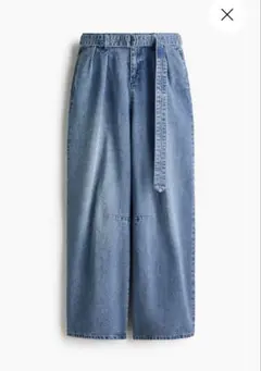 H&M バレルレッグ ツイルパンツ