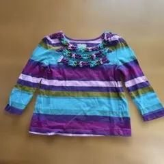 babyGap ストライプ フリル 長袖カットソー