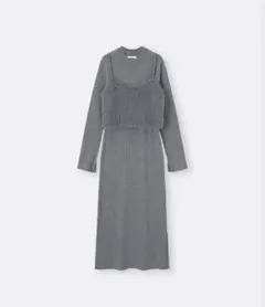 新品タグ付きGU ピースビスチェセットワンピース