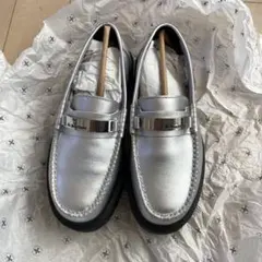 Dr. Martens シルバー 厚底ローファー