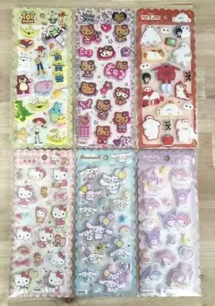 【正規品】【６枚セット】マシュマロシール　サンリオ　ディズニー