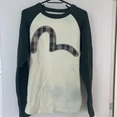 EVISU DONNA ラグラン長袖カットソー チェックロゴ