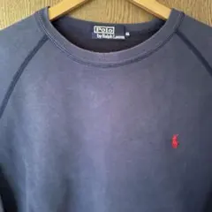 k*u様 ポロ ラルフローレン ネイビー トレーナー LL 赤刺繍 古着
