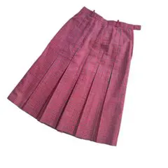 vintage チェック　プリーツスカート