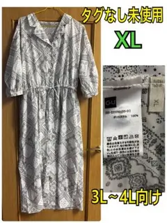 未使用 GU XL バンダナ柄 ワンピース 大きいサイズ しまむら クレット