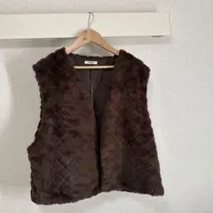Lutique しまむら　ファーベスト ブラウン Lサイズ