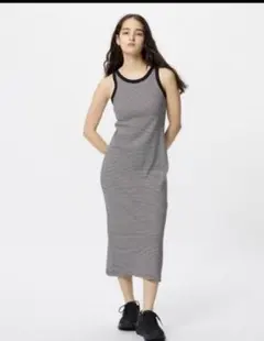 新品UNIQLO ユニクロ アメリカンスリーブ ブラワンピース ノースリーブ