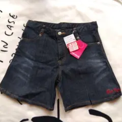 「新品未使用」子供服　女子デニムショートパンツ　キュロット　サイズ160
