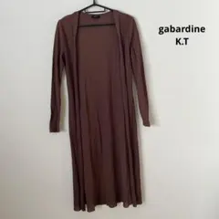 gabardine K.T 薄手　ブラウン　カーディガン　ロングのサムネイル