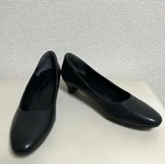 LES MUES レミュー アオキ レザー パンプス就活 冠婚葬祭22.5EEE