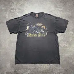 ハーレーダビッドソン Tシャツ L ネイビー アラスカ イーグル フェード