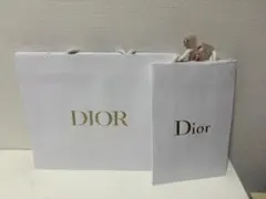 Dior ホワイトショップ袋 大小セット