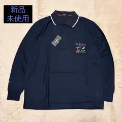 【新品未使用】St.Scott LONDON ゴルフ 長袖ポロシャツ 紺 Lのサムネイル