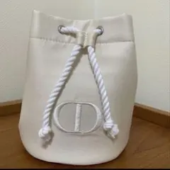 ☆ クリスチャンディオール　DIOR 巾着ポーチ　ホワイト　ノベルティ☆