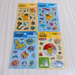 韓国ダイソー限定 ポケモン立体シール ウォーターシール 4枚セット