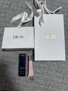 ラッピングショッパー付きディオール アディクト リップグロウ バター 101