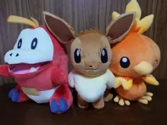 ポケットモンスター めちゃもふぐっとぬいぐるみのイーブイ＋ホゲータ＋アチャモ