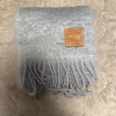 LOEWE ロエベ アナグラム グレーウールモヘアマフラー