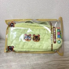 あつ森 180度ガバッと開く葉っぱ柄キルティング大容量ポーチ ファミマ