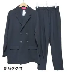 未使用級 菅田将暉系！CURZZ スーツ セットアップ　ダブル ライトグレー L 90s ダブルスーツ セットアップ グレー 菅田将暉 ツータック レトロ