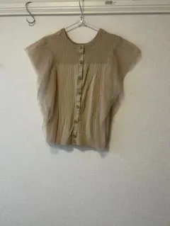 TORRAZZO DONNA ベージュ ノースリーブ トップス ボタン付き