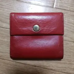 キソラ　二つ折り財布　コンパクトウォレット　レッド