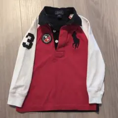 Polo Ralph Lauren PPマーク長袖ポロシャツ 赤/白/黒