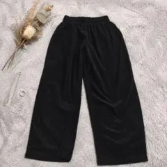 ✨️GU✨️　ジーユー　コーデュロイシェフパンツ　ブラック　ウエストゴム　L