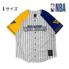 NBA ウォリアーズ ベースボールジャージ Lのサムネイル