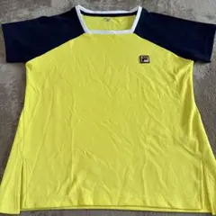 FILA イエロー ネイビー Tシャツ M