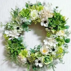 クリスマスローズとアネモネのフラワーリース❅玄関リース❅ナチュラルリース