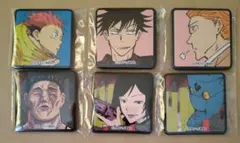呪術廻戦　スクエア缶バッジ　６点セット